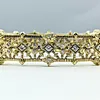 Judith Ripka Diamond & 18K Gold Hinged Bangle Bracelet