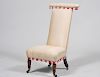 VICTORIAN UPHOLSTERED PRE-DIEU CHAIR