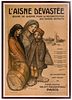 Theophile-Alexandre Steinlen (Swiss, 1859-1923) 'L'Aisne Devastee' Lithograph Poster