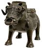 Chinese Archaic Style Bronze Ox Zun