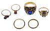 Gold and Gemstone Ring Assortment