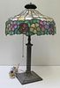 MILLER, Signed Tiffany Style Table Lamp.