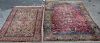 Lot of 2 Finely Woven Handmade Antique Carpets.
