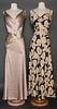 TWO SILK EVENING GOWNS, 1930s