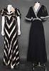 TWO BLACK & WHITE GOWNS, 1935 & 1975