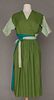 CLAIRE McCARDELL GREEN COTTON DAY DRESS, 1950s