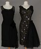 TWO BLACK PARTY DRESSES, 1950-1960