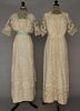 TWO LACE LINGERIE DRESSES, 1908-1910