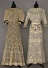 TWO LACE SUMMER DRESSES, EARLY 20TH C