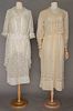 TWO WHITE SUMMER DAY DRESSES, c. 1915