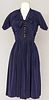 CLAIRE McCARDELL NAVY SILK DAY DRESS