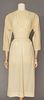CLAIRE McCARDELL CREAM COTTON DRESS, 1940s