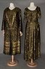TWO GOLD LAME BROCADE DRESSES, 1920-1930s