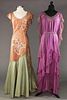 TWO EMBELLISHED EVENING GOWNS, 1930s