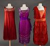 THREE PARTY DRESSES, 1920s