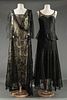 TWO BLACK LACE EVENING GOWNS, 1928 & 1935