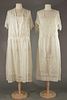 TWO EMBROIDERED & LACE TEA GOWNS, 1920s