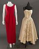 TWO EVENING DRESSES, 1950-1960s