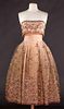 COUTURE STRAPLESS PARTY DRESS, 1950s