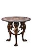 Neoclassical Style Inlaid Marble Top Center Table