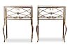 Pair of Hollywood Regency Silver Console Tables