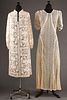 TWO WHITE LACE DRESSES, 1920s-1930s
