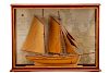 Arnie Wegner Wooden Ship Model, Lake Michigan