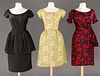 THREE PARTY DRESSES, 1950-1960s