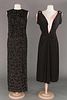 TWO BLACK EVENING DRESSES, 1945 & 1965