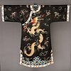 EXPORT EMBROIDERED DRAGON ROBE, CHINA, 1940s