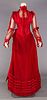 BLOOD RED PARTY GOWN, PITTSBURG, PA. c. 1890