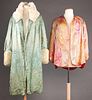 TWO PRINTED LAME EVENING COATS, 1920s
