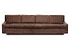 Mid Century Modern Ribbed Velvet Sofa