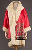 CHINESE EMBROIDERED FUR TRIMMED EVENING COAT