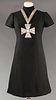 NORELL JEWELED CROSS PARTY DRESS, 1972