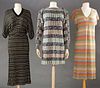 THREE MISSONI KNIT DAY DRESSES, 1970-1990