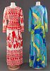 TWO JERSEY KNIT MAXI DRESSES, 1970s