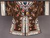 EMBROIDERED BROWN SILK ROBE, CHINA, 19TH C