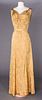 GOLD LAME EVENING GOWN, 1940s