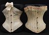 1 RIBBON & 1 EMBROIDERED CORSET, 1890-1900