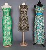 THREE LAME BROCADE GOWNS, 1960s