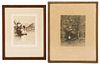 Two 20th C. Signed Works: Etching & Lithograph