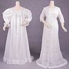 TWO COTTON & LACE DRESSING GOWNS, 1880-1890s