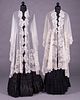 TWO LONG EMBROIDERED OR APPLIQUÃ‰D SHAWLS, 1830-1840s