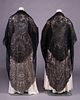 TWO TRIANGULAR CHANTILLY LACE SHAWLS, 1850-1860s