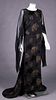 LABELED BLACK SILK & GOLD LAMÃ‰ EVENING GOWN, 1930s