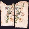 LATE BAROQUE EMBROIDERED FURNISHING SILK FRAGMENTS