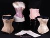 FOUR CORSETS, FRANCE & AMERICA, 1880-1910s