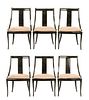Set of 6 Lacquered Dining Chairs, Karl Springer