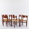 Six Danish Modern Dining Chairs in the Style of Arne Vodder